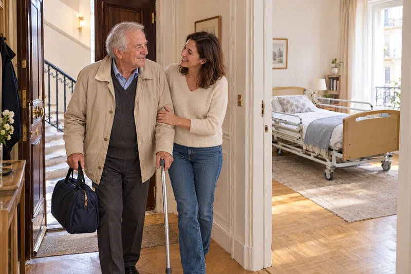 Retour à domicile après l'hôpital